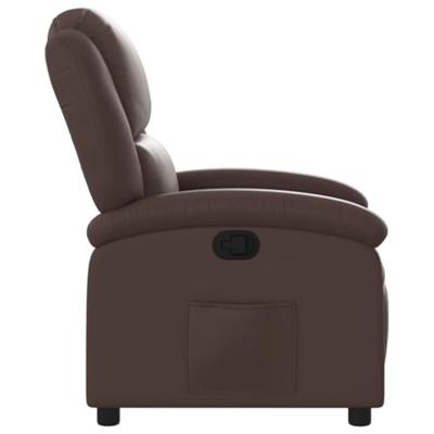 Fauteuil verstelbaar kunstleer bruin