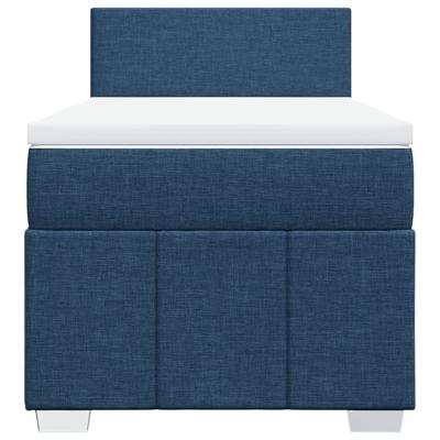 Boxspring met matras stof blauw 120x200 cm - thumbnail