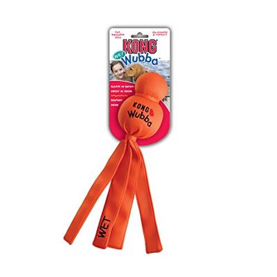 Kong Wet Wubba Hondenspeelgoed, met neopreen, drijvend, 40 cm