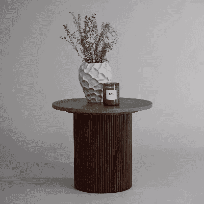 Nohr Ronde Bijzettafel 'Adrin' Marmerlook, 52cm