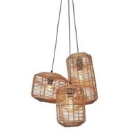 GOOD&MOJO Hanglamp 'Tanami' Set van 3 stuks, Rotan, kleur Naturel - thumbnail
