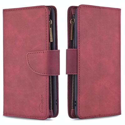 Voor iPhone SE 2020 / 8 / 7 Skin Feel Afneembare magnetische rits horizontale flip pu lederen kast met Multi-Card Slots & Holder & Wallet & Photo Fram Voor iPhone SE 2020 / 8 / 7 Skin Feel Afneembare magnetische rits horizontale flip pu lederen kast met Multi-Card Slots & Holder & Wallet & Photo Fram