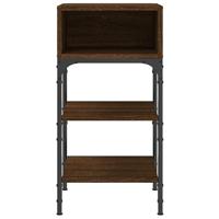 Nachtkastjes 2 st 35x34,5x70 cm bewerkt hout bruin eikenkleur - thumbnail