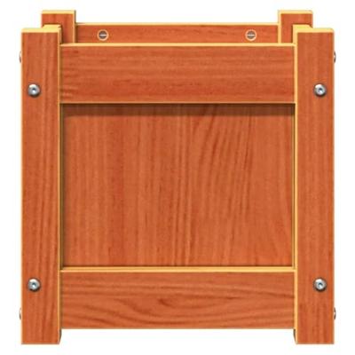 Plantenbakken 2 st cm massief grenenhout waxbruin