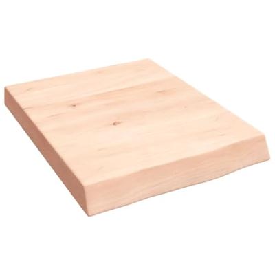 VidaXL Wastafelblad 40x50x(2-6) cm onbehandeld massief hout VidaXL Wastafelblad 40x50x(2-6) cm onbehandeld massief hout