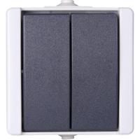 Kopp 540556009 proAQA Compleet Serieschakelaar spatwaterdicht Grijs 1 stuks 1 stuk(s) - thumbnail