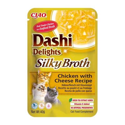 INABA CAT Dashi Delights Silky Broth Chicken with Cheese - traktatie voor katten - 40g