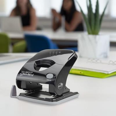 Perforator rapesco germ-savvy x5-40ps 2gaats zwart | 6 stuks