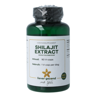 Liever Gezond Shilajit extract hoog fulvine zuur 90 Vegetarische capsules