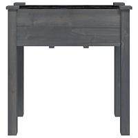 Plantenbak met voering 71x37x76 cm massief vurenhout grijs - thumbnail