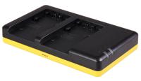 Duo oplader voor 2 camera accu's Sony NP-FV30, NP-FV50, NP-FV70, NP-FV100 - thumbnail