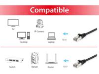 Equip 605591 RJ45 Netwerkkabel, patchkabel CAT 6 S/FTP 2.00 m Zwart Vergulde steekcontacten 1 stuk(s) - thumbnail