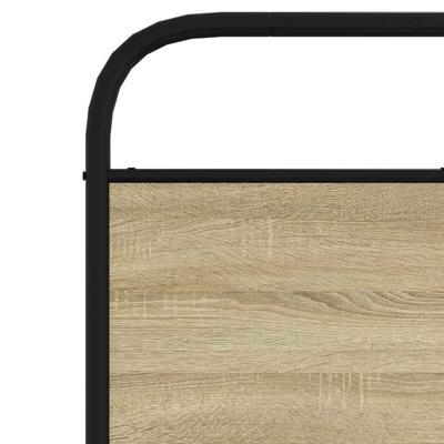 Hoofdbord 200 cm staal en bewerkt hout sonoma eikenkleurig - thumbnail