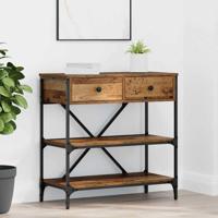 Wandtafel met lade met plank Bruin 100 x 34,5 x 75 cm Hout - thumbnail