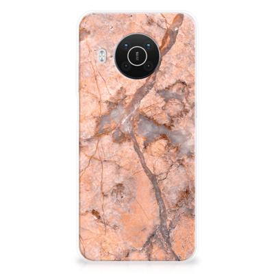 Nokia X10 | X20 | TPU | Siliconen hoesje | Marmer Oranje