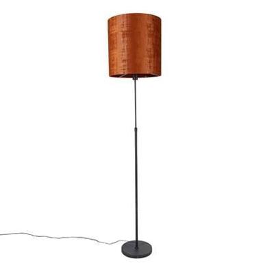 QAZQA Vloerlamp zwart kap rood 40 cm verstelbaar - Parte