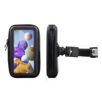 Shop4 - Samsung Galaxy A21s Motorhouder Stuur Zwart - thumbnail