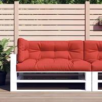 VidaXL Palletkussens 3 st stof rood - thumbnail
