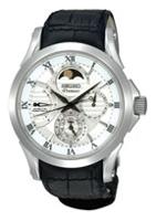 Horlogeband Seiko 5D88-0AA0 / SRX003P1 / 4A072JL Leder Zwart 21mm - thumbnail