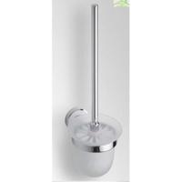 Toiletborstelhouder Sapho X-Round Hangend 11x39 cm Chroom / Melkglas Sapho - thumbnail