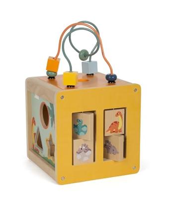 Small Foot - houten activiteitenkubus motoriekspiraal dino