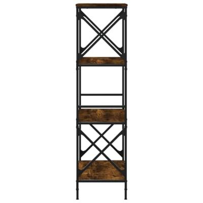 Boekenkast 4-laags 59x35x132 cm bewerkt hout gerookt eikenkleur Boekenkast 4-laags 59x35x132 cm bewerkt hout gerookt eikenkleur