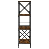 Boekenkast 4-laags 59x35x132 cm bewerkt hout gerookt eikenkleur - thumbnail