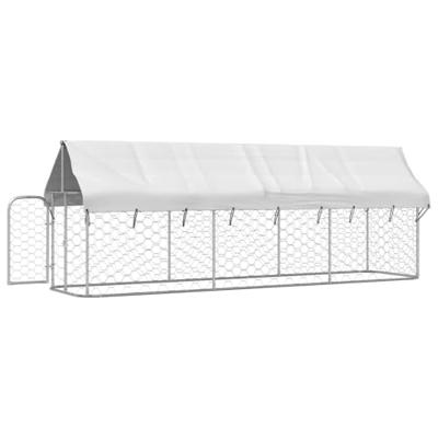 VidaXL Hondenkennel voor buiten met dak 400x100x150 cm - thumbnail