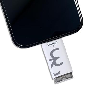 Philips Click USB flash drive 32 GB USB Type-C 3.2 Gen 1 (3.1 Gen 1) Transparant, Wit Philips Click USB flash drive 32 GB USB Type-C 3.2 Gen 1 (3.1 Gen 1) Transparant, Wit