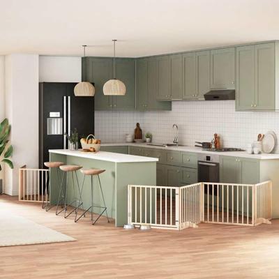 Hondenhek inklapbaar met deur 12 panelen 960 cm populierenhout