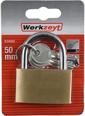 Werkzeyt Hangslot 50Mm Ms - B34002