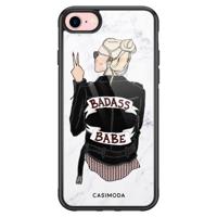 iPhone 8/7 glazen hardcase - Badass babe - thumbnail
