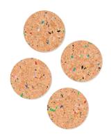 HEMA Onderzetters Ø 9.5 cm kurk recycled terrazzo - 4 stuks (terra) - thumbnail
