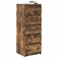 Dressoir met lades 37,5x35x99 cm spaanplaat gerookt eikenhout - thumbnail