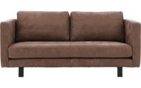Goossens Excellent Bank Nuance bruin, leer, 3-zits, urban industrieel - thumbnail