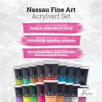 Creative Craft Group Acrylverf fluor en metallic kleuren, 18x36 ml - thumbnail