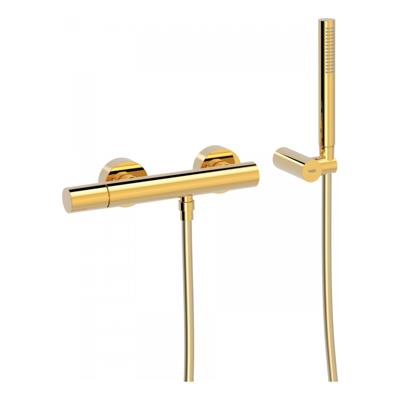 Douchemengkraan Tres Study Exclusive Rond 29 cm met Staafhanddouche Goud Tres