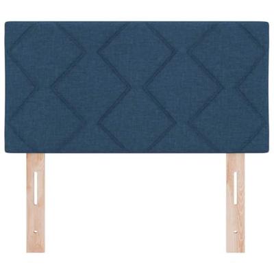 Hoofdbord met LED -striplichten Verstelbaar Blauw 180 cm Stof