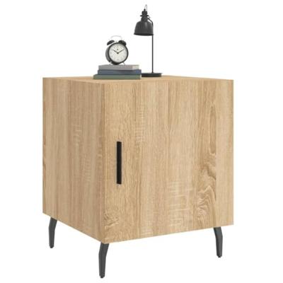 Nachtkastjes 2 st 40x40x50 cm bewerkt hout sonoma eikenkleurig