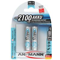 ANSMANN Mignon AA MaxE Type 2100mAh oplaadbare batterij met hoge capaciteit 2x Mignon AA HR6 - thumbnail