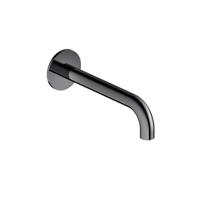 Wastafelkraan Uitloop Hotbath Cobber Rond 18 cm Zwart Chroom - thumbnail