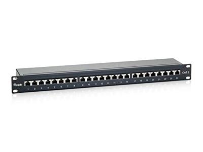 Equip 326424 cat.6 patch panel 24-port 19 inch 1u black