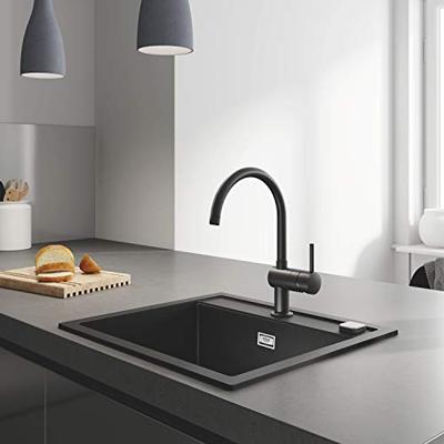 Grohe Minta keukenmengkraan met draaibare C-uitloop zwart - thumbnail