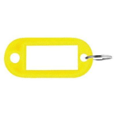 Sleutellabel Pavo kunststof geel 100 stuks