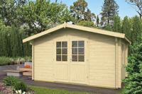 Tuindeco Dyre Blokhut 400x300 cm 40 mm vuren blank- Zadeldak- Onbehandeld vurenhout- Tuindeco - thumbnail