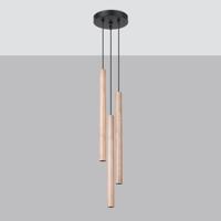 Hanglamp PASTELO 3P hout - thumbnail