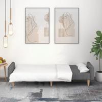 Slaapbank 2-zits stof lichtgrijs - thumbnail