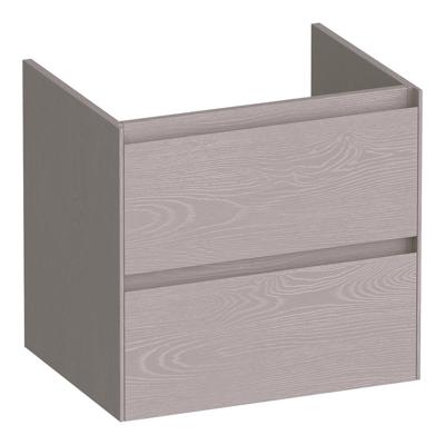 Brauer Inspire - Onderkast 60 cm - met 2 Softclose Lades Greeploos en 1 Sifon Uitsparing - Timber Greige