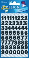 Avery Etiketten cijfers en letters 0-9, 2 blad, zwart, waterbestendige folie - thumbnail