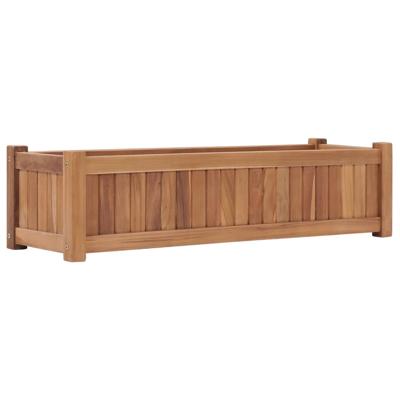 VidaXL Plantenbak verhoogd 100x30x25 cm massief teakhout